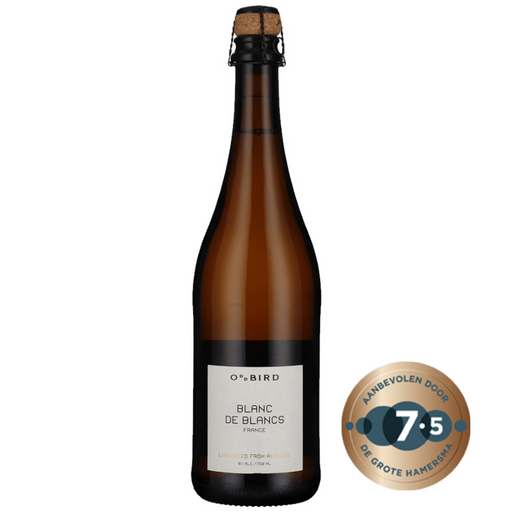 Alcoholvrije Oddbird Blanc de Blancs fles