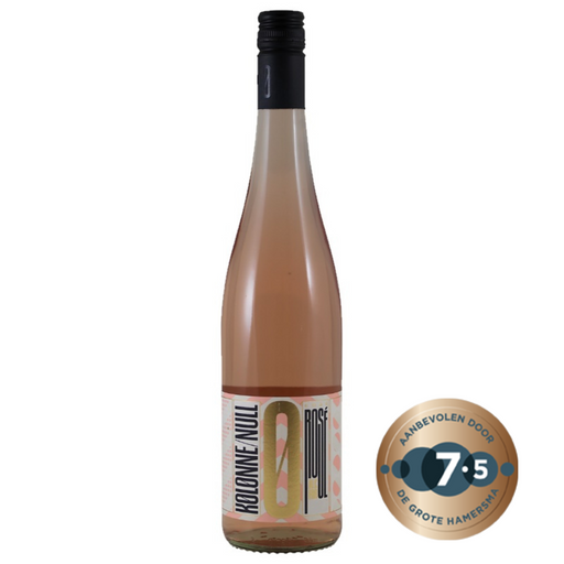 Kolonne Null Rose fles op witte achtergrond