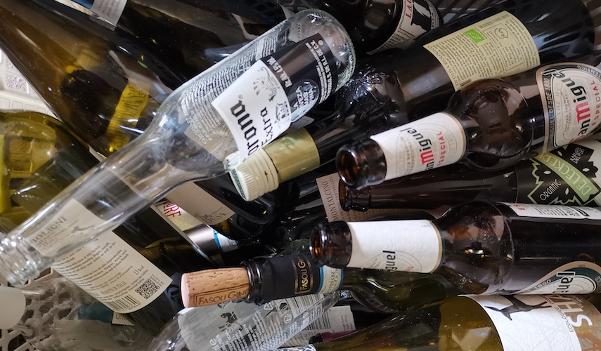 Lege drankflessen